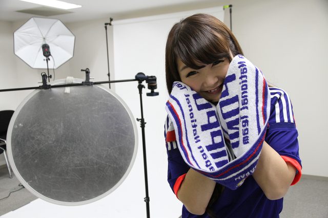 画像4: サッカー日本代表応援！カウントダウンガール撮影でした！