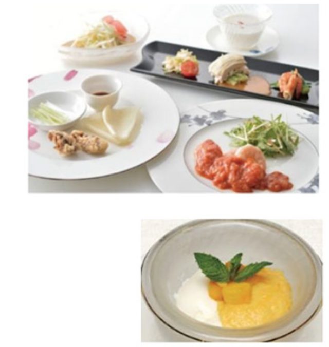 画像: ◆ランチ ・小前菜盛り合わせ ・海老のチリソース炒め 京みず菜のサラダ添え ・鶏もも肉の北京ダック風 九条ネギと共に ・おまかせのお食事一品 ・ジャスミン茶 ◆デザート ・アンニントウフとマンゴープリンのハーモニーデザート