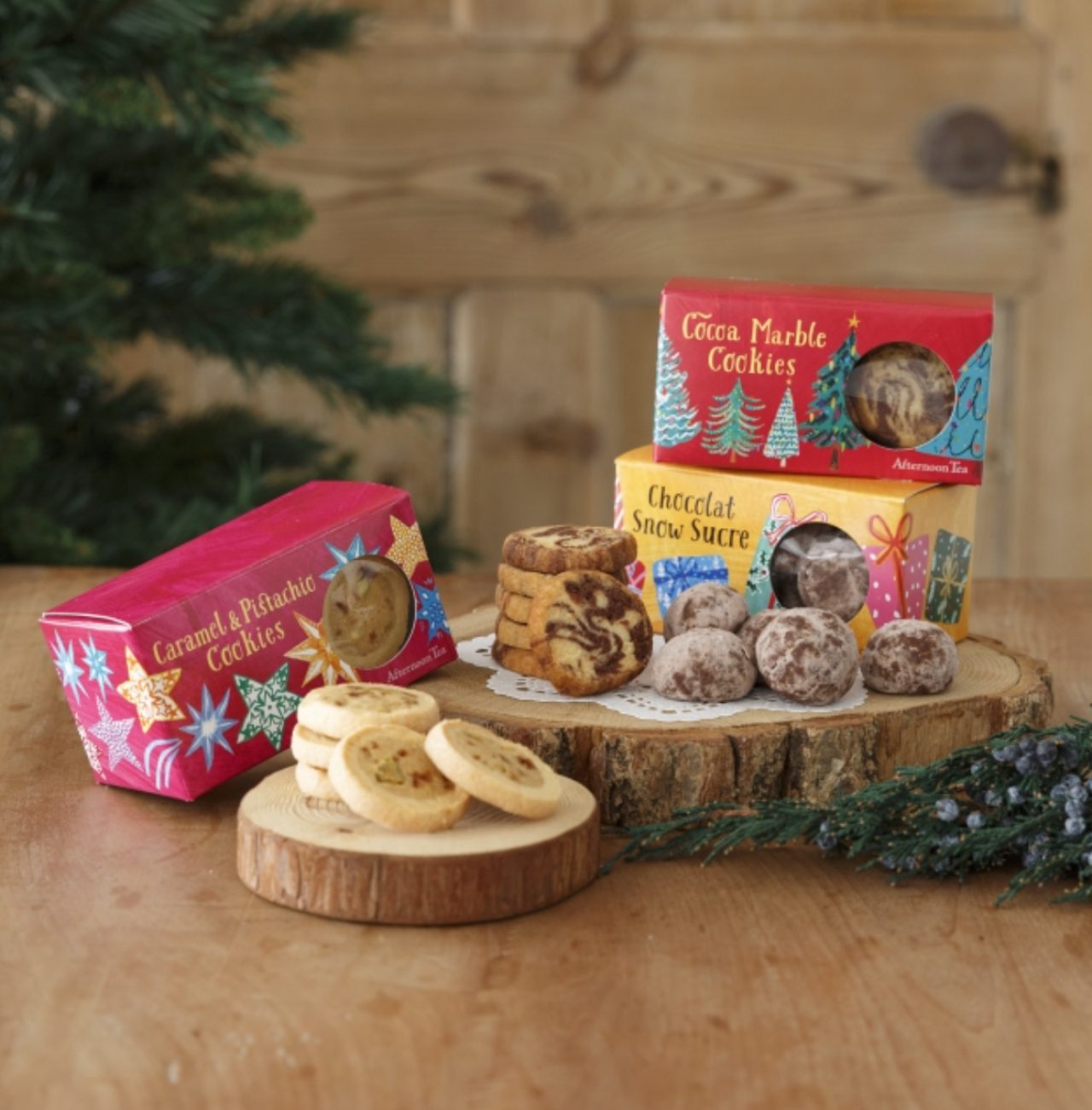 画像: ■商品名：ココアマーブルクッキー ショコラスノーシュクレ キャラメルとピスタチオのクッキー ■価格：各648円（税込） ■販売開始：11月1日（日）