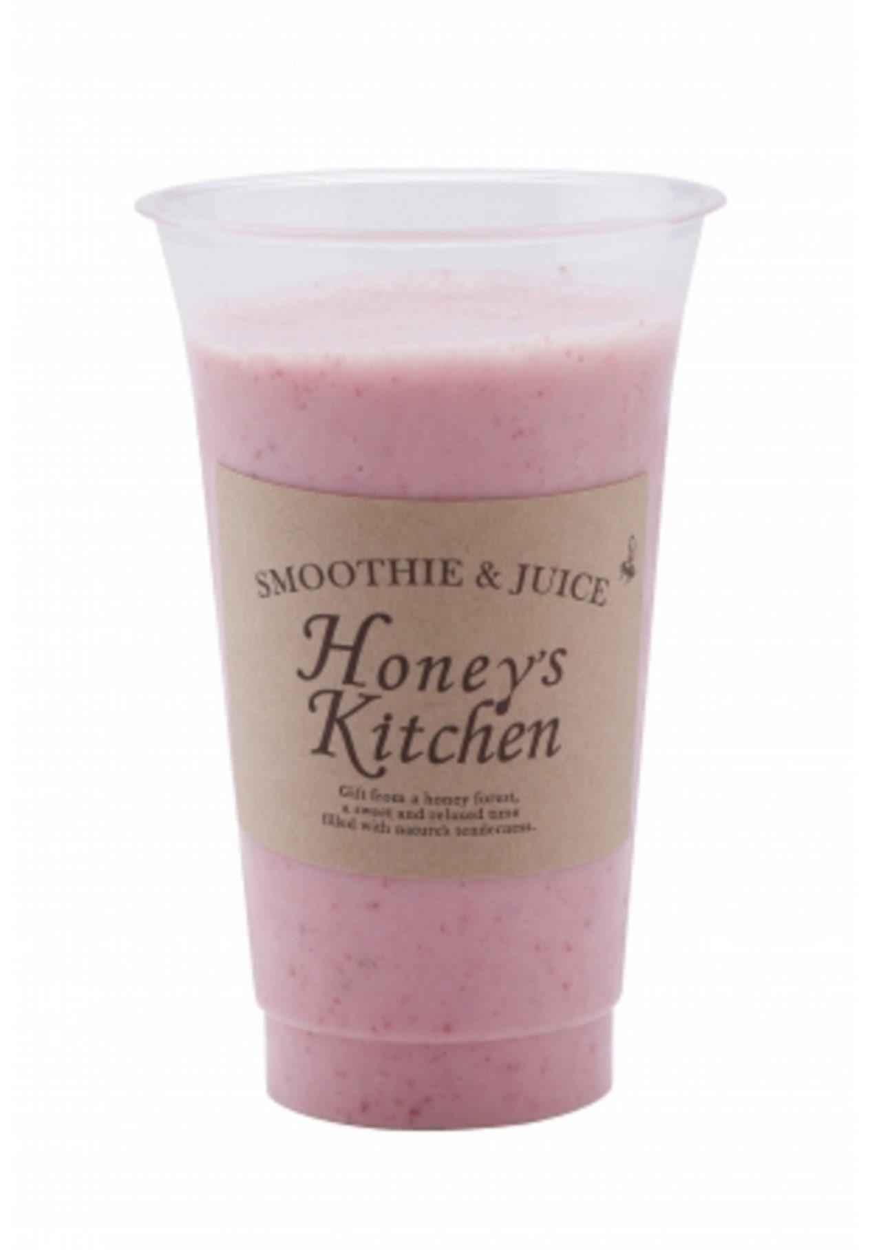 画像: 苺ミルクハニー　　ICE フレッシュな静岡いちご「紅ほっぺ」と蜂蜜ミルクアイス、 ヨーグルトをあわせたやさしい甘さのデザートスムージー。 リラックスタイムのお供にスイーツ気分で召し上がれ。 Sサイズ　￥580（税抜） Mサイズ　￥680（税抜）