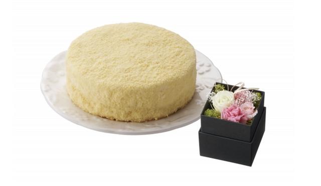 画像: ④母の日ギフトセット~ナチュラル~ 4,539円(税込)送料無料 他のだれとも違うから、深く深く愛される。ドゥーブルフロマージュと、プリザーブドフラワーアレンジ「ナチュラル」。