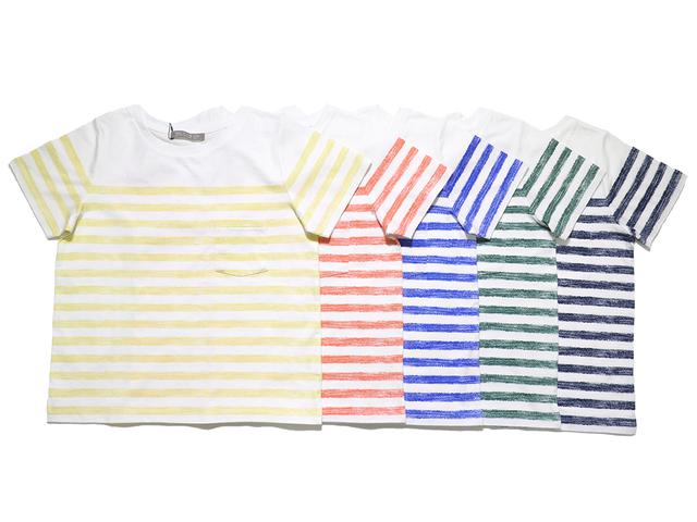画像: 商品名 :ウィメンズ サクラクレパス パネルボーダーTシャツ カラー :オレンジ/イエロー/ケリー/コバルト/ネイビー サイズ :FREE 価格(税抜):¥3,500 発売日 :4月18日(月)より発売中 販売店舗:全国のUNITED ARROWS LTD. OUTLET23店舗 (ウィメンズストア お台場店を除く) おまけ :クレパスモチーフ消しゴム1本 (ウィメンズ:うすももいろ、メンズ:ライトブルー)