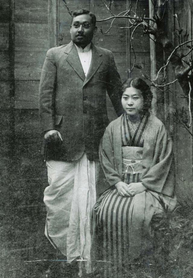 画像: ラス・ビハリ・ボースと相馬夫妻の娘 俊子