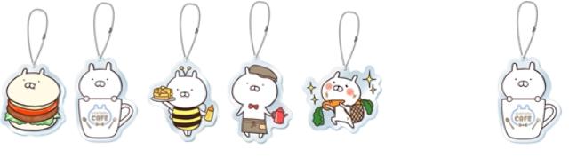 画像: (左)アクリルキーホルダー(全5種・ランダム) 463円 (右)マスコットキーホルダー(全1種) 880円