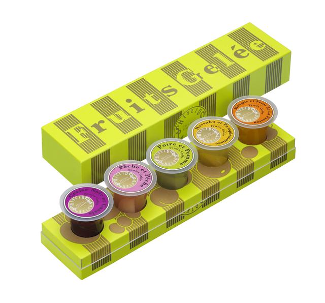 画像: フリュイジュレ5個入 FG20 2,160円(税込) (内容) ブラックチェリー&カシス ピーチ&ピーチ ラ・フランス&グリーンアップル はっさく&グレープフルーツ マンゴー&パッション × 各1個
