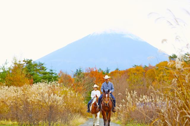 画像: 赤黄に染まる雄大な富士山麓を臨む 「紅葉富士のホーストレッキング」