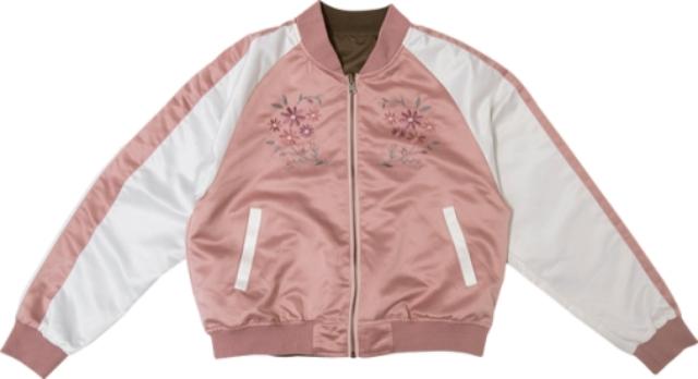画像: ■リバーシブルスカジャン カラー:ピンク×カーキ・ネイビー×カーキ サイズ:M・L 価格:2,900円