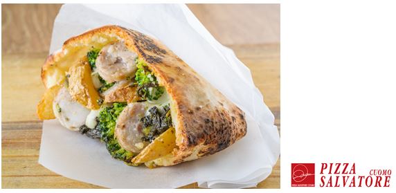 画像: 『PIZZA SALVATORE CUOMO』白金　他 メニュー：ナポリの定番パニーニ「ジンガラ」 日本人初の世界チャンピオンがお届けする、ナポリのまかない！ ナポリピッツァを日本に広めた「SALVATORE CUOMO」で活躍する、日本人初の世界チャンピオンであるピッツァ職人「大西誠」 が考案したスペシャルまかないフード。ピッツァ生地にイタリアンソーセージとブロッコリー、 ポテトを入れて焼いた、ナポリでは定番パニーニ「ジンガラ」は、一度食べたら病み付きになる味です！