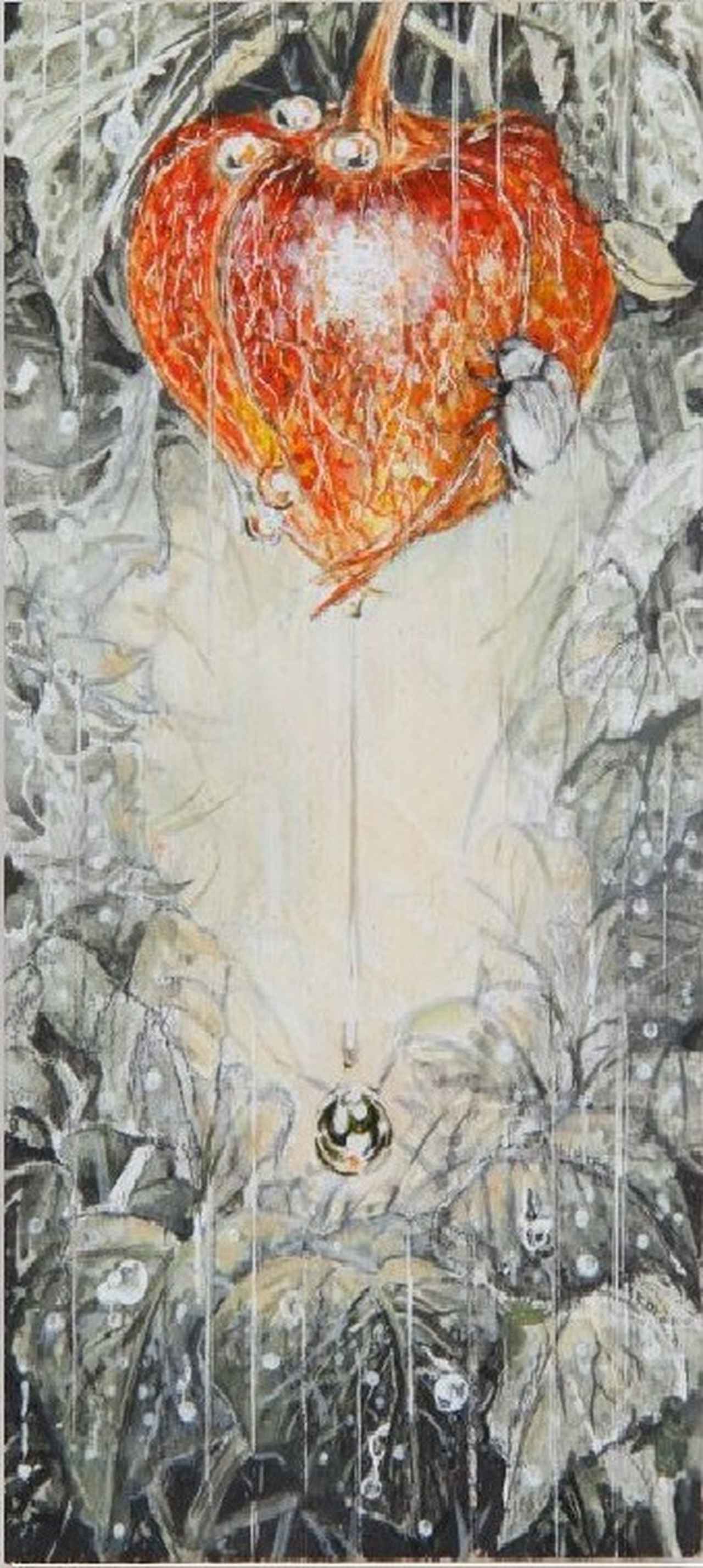 画像: 第22回かまぼこ板の絵大賞「鬼の灯り抱いて雨宿り」はやかわ 深壱