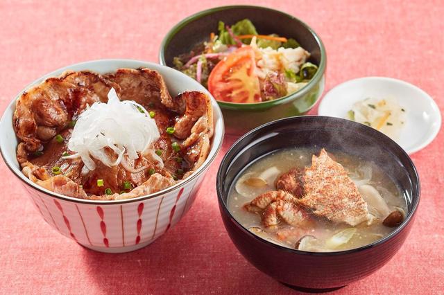 画像: かみふらのポークの豚丼膳 栗がにの鉄砲汁付き 1,399円