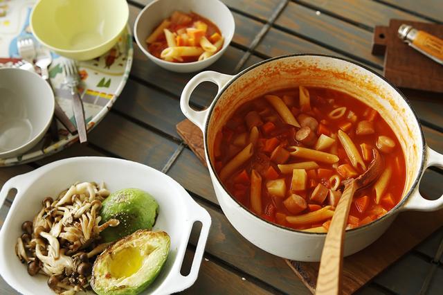 画像: ミネストローネ風ワンポットパスタ