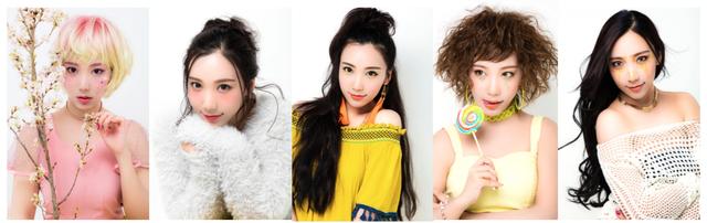 画像: 左から:Sakura, Kawaii, Mermaid, Shine, Zawachin