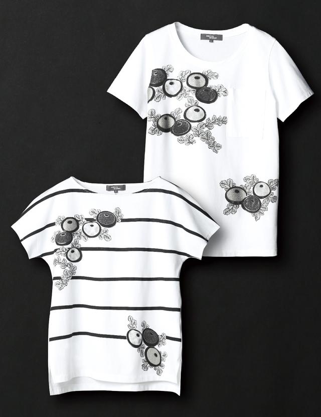 画像: 肩衣の光琳菊文様(こうりんぎくもんよう)をTシャツのモチーフに。