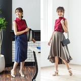 画像: この夏から、3アイテムセットが登場! まずはエディクロを体感してみたい方には、トライアルとしてもオススメです。女性らしいシルエットを描く表情豊かな2つのスカートをメインに、血色の良い顔映りを計算したトップスをイン。ONもOFFも”着るだけで全方位から美人見え”になれるようなディティールにこだわりました。 1 スタンドネックストレッチカットソー 2 膝丈ラップスカート 3 アシンメトリーフレアギャザースカート