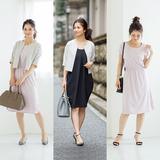 画像: 大人気だった「STYLE DELI」コラボの特に人気だったワンピースをメインに数量限定で復活!お仕事コーデや学校イベントに活躍するサマージャケットが含まれ、このセットのだけでも計5スタイルを楽しむことができます。 1 リネン風ショートジャケット 2 Wポケットブラックプルオーバー 3 ウエストドロストワンピース 4 アーバンブラックコクーンワンピース