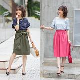 画像: フリルやリボンディティール、そしてピンクとほんのり大人の可愛さを醸せるラインナップ。落ち着いたカラーセレクトで甘さをセーブしているので、オフィスにもOKな程よくきちんと感のあるアイテムになります。スカート派さんだけではなく、普段はパンツ派なのであえてレンタルでスカートにTRYしたいという方にもオススメ! 1 フリルスリーブトップス 2 2WAYオフショルダートップス 3 ウエストリボン膝丈タイトスカート 4 ピンクフレアースカート