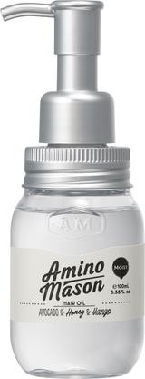 画像: アミノメイソン モイスト ヘアオイル 100mL 1,400円(税抜) スーッと髪に浸透して補修。乾燥から守り、キューティクルのダメージをケアして毛先までまとまる艶髪に。 リッチに配合した23種のボタニカルオイルでうねり、広がりなどを抑え、べたつかずさらりとした仕上がりに仕上げます。 ●23種のボタニカルオイル配合 ●ビタミンC、生シルク、ヒートプロテクト成分、浸透促進成分配合