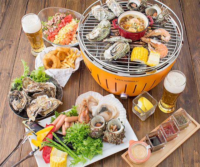 画像3: 横浜港の潮風を感じるテラス席で夜景と楽しむ 「シーフードBBQ」はいかが?