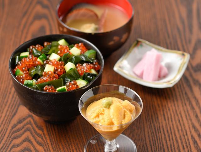 画像: (寿司)鮨九「ウニ丼セット」(1人前、2,500円)京王百貨店限定