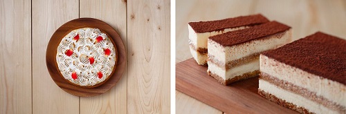 画像: レモンメレンゲパイ(左)、ティラミス(右)