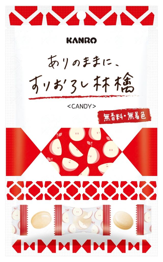 画像: 商品名 : ありのままに、すりおろし林檎キャンディ 販売開始日: 2017年8月22日(火) 全国CVS先行 2017年9月5日(火) 全国SMチャネル拡大 価格 : オープン価格 内容量 : 51g 販売エリア: 全国 特長 : すりおろし林檎のような素材感が感じられる。りんごピューレパウダー使用