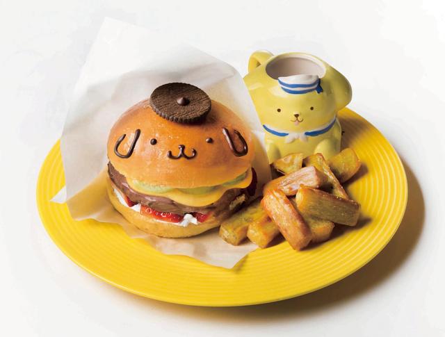 画像: ハンバーガーそっくり!ポムポムプリンのスイーツバーガープレート