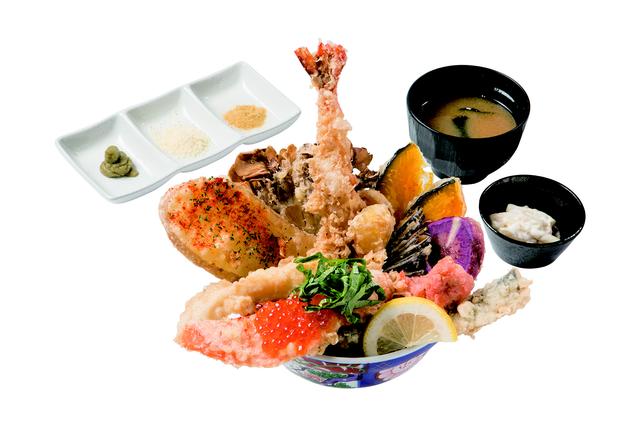 画像: 天ぷら けやき(キッチンストリート)/「季節の天丼(秋時雨の詩)」1,800円(税込)