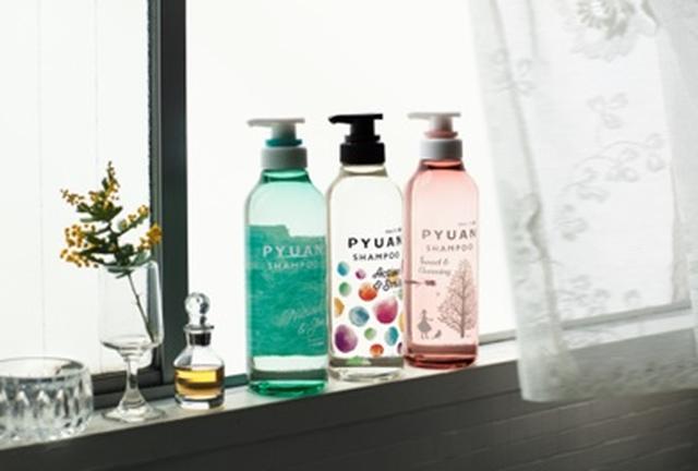 画像: 【PYUAN(ピュアン)】 “自分にとって、本当に大切なものだけを選んで、毎日の生活に取り入れる”「クレンズライフ」という生活価値をご提案するヘアケアブランド。汚れを落とすことを一番に考えて成分を厳選した「クレンズケアシャンプー」と、長持ちアロマ配合で、フレッシュな香りが生まれ続ける「清潔感つづくコンディショナー」で、1日中気持ちよい清潔感が続きます。 ■商品名:PYUAN(ピュアン) ■種類: ①Natural & Slow~自然体でいたいあなたに~(グレープフルーツ&ラベンダーの香り) ②Active & Smile~前向きな気分でいたいあなたに~(ワイルドローズ&クローバーの香り) ③Sweet & Carming~ゆったりしたい気分のあなたに~(カシス&ジャスミンの香り)