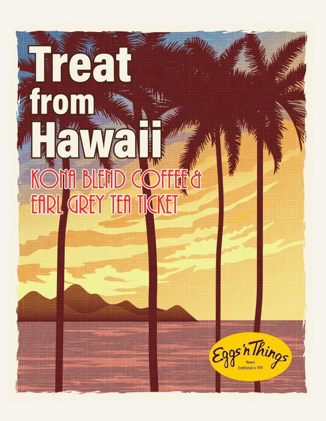 画像: 「Treat from Hawaii」キャンペーン コナコーヒーブレンドかアールグレイティーを先着20,000名様にプレゼント! ハロウィン限定メニューをご注文頂いた先着20,000名様(※各店舗先着1,000名様以上)に、次回ご来店にご利用頂ける「コナコーヒーブレンド/アールグレイティー(Hot/Ice)チケット」をTreat(ご褒美)プレゼント。
