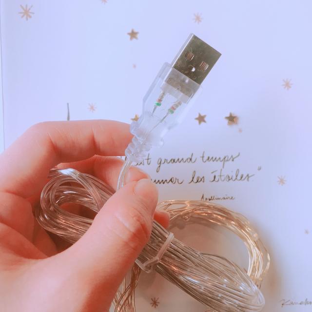 画像: イルミネーションライトの電源は便利なUSBタイプ