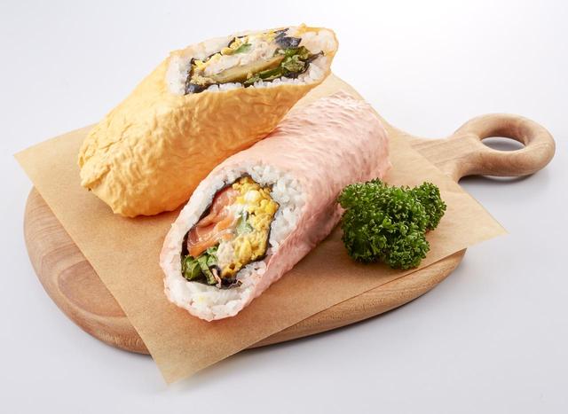 画像: 女性に人気のサラダ専門店「サラダカフェ」の恵方巻き。カラフルな大豆シートによる、可愛いさも特徴。 <サラダカフェ> 恵方巻きセット 1本 829円