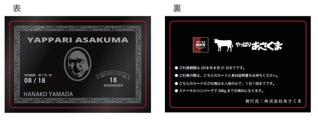 画像: 1等:ブラックカード【ステーキかハンバーグ300g迄 半年間無料】