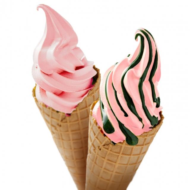 画像: 本店・八条口店限定「桜ソフトクリーム」「練乳桜ソフトクリーム」