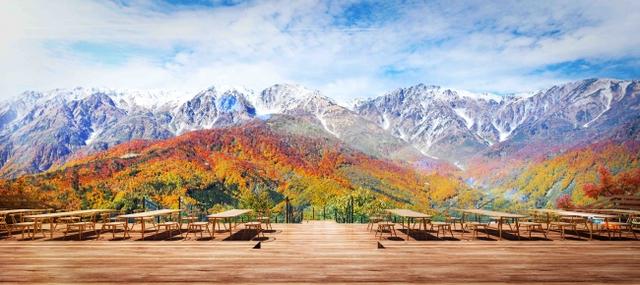 画像2: 日本でも希少な絶景"三段紅葉"が一望できる標高1290mの山頂テラス『HAKUBA MOUNTAIN HARBOR』