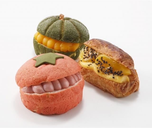 画像: <手作りパン工房 ウーの森>(奈良) 厳選した材料のみを使用したこだわりのお店。 いちごメロンパン(1個)税込260円・かぼちゃメロンパン(1個)税込249円・ いもづくし(1個)税込281円 ■販売期間:4月25日(水)~27日(金)