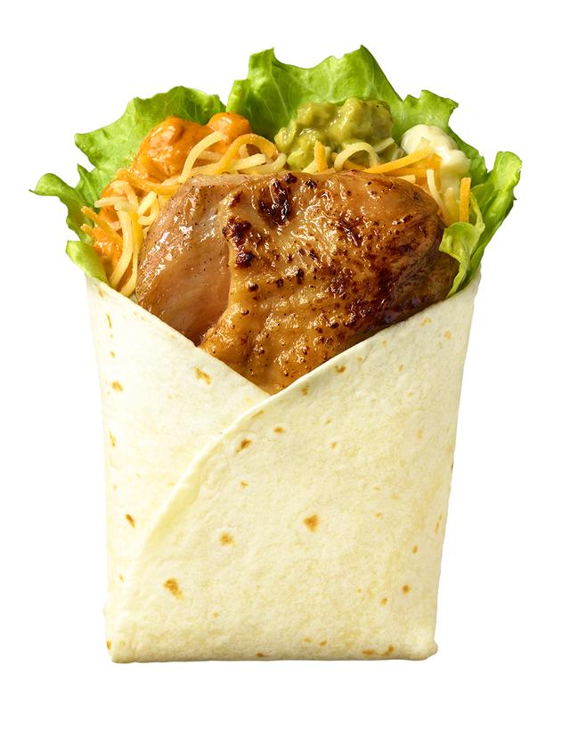 画像: ボリュームたっぷりのラップサンド「スパイシーチキンラップ」