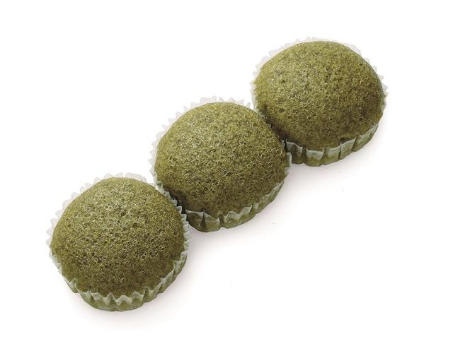画像: VLむしケーキ(宇治抹茶)3個入 本体価格100円(税込108円) 木村屋總本店独自のしっとり食感のむしケーキです。香り高い宇治抹茶を使用し、 程よい苦味を楽しめます。 ※関東限定販売