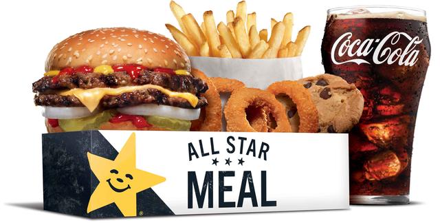 画像: <MEAL2> ダブルチーズバーガー、オニオンリング(4ピース)、フレンチフライ(S)、チョコチップクッキー、フリードリンク(Sサイズカップ)