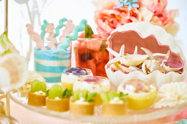 画像2: 海をイメージした自家製のトロピカルスイーツが食べ放題!『プリンセス・マーメイドのデザートワゴン』