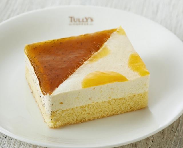 画像: 「コローレ パッションオレンジ&ティー」490円 スイーツセット:790円~ オレンジピールが入ったさっぱりとした味わいのパッションフルーツムースと、華やかに紅茶が香る茶葉入りムースを一つにした、スクエア型ケーキ。甘酸っぱく爽やかな風味が口いっぱいに広がります。