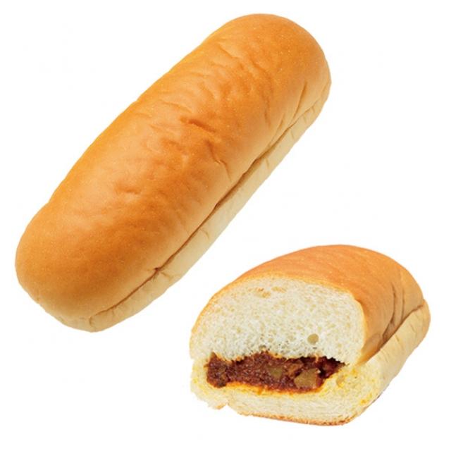画像: VLカレーコッペ(北海道産じゃがいも使用) 本体価格100円(税込108円) ふんわり焼いたボリュームサイズのコッペパンに、北海道産のじゃがいもがゴロゴロと入った カレーをサンドしました。