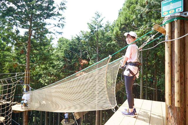 画像: 網の中を通ります…不安定に揺れるのが、またスリリング!