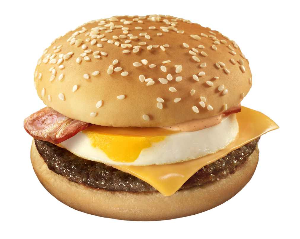 画像3: "バター香る金色バンズ"と"とろける金色厚切チーズ"の「金の月見バーガー」新登場!