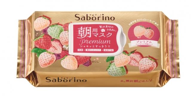 画像: 【商品詳細】 ■サボリーノ 目ざまシート プレミアム 白いちご <フェイスマスク>28枚入り (327mL)¥1,400(本体価格)/BCL 【佐賀県産白いちご配合】 佐賀県産白いちご(イチゴ果実水)/セイヨウハッカ葉エキス/ティーツリー葉油/ハマメリ葉エキス/キイチゴエキス/ハチミツ/植物性プラセンタ(メロン胎座エキス)/イチゴ果実エキス/水溶性コラーゲン/ヒアルロン酸Na/リンゴ酸(角質ケア)(以上、全て保湿) 【香り】 摘みたていちごの香り