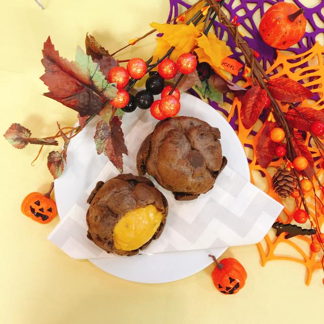 画像2: 【試食レポ】ハロウィン限定!ビアードパパの「ブラックハロウィンパンプキンシュー」新発売!