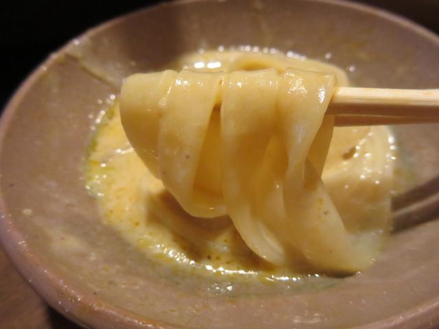 画像: 〆はきしめんにしました。チーズがよく絡みますよ。リゾットにしてもおいしそうです。