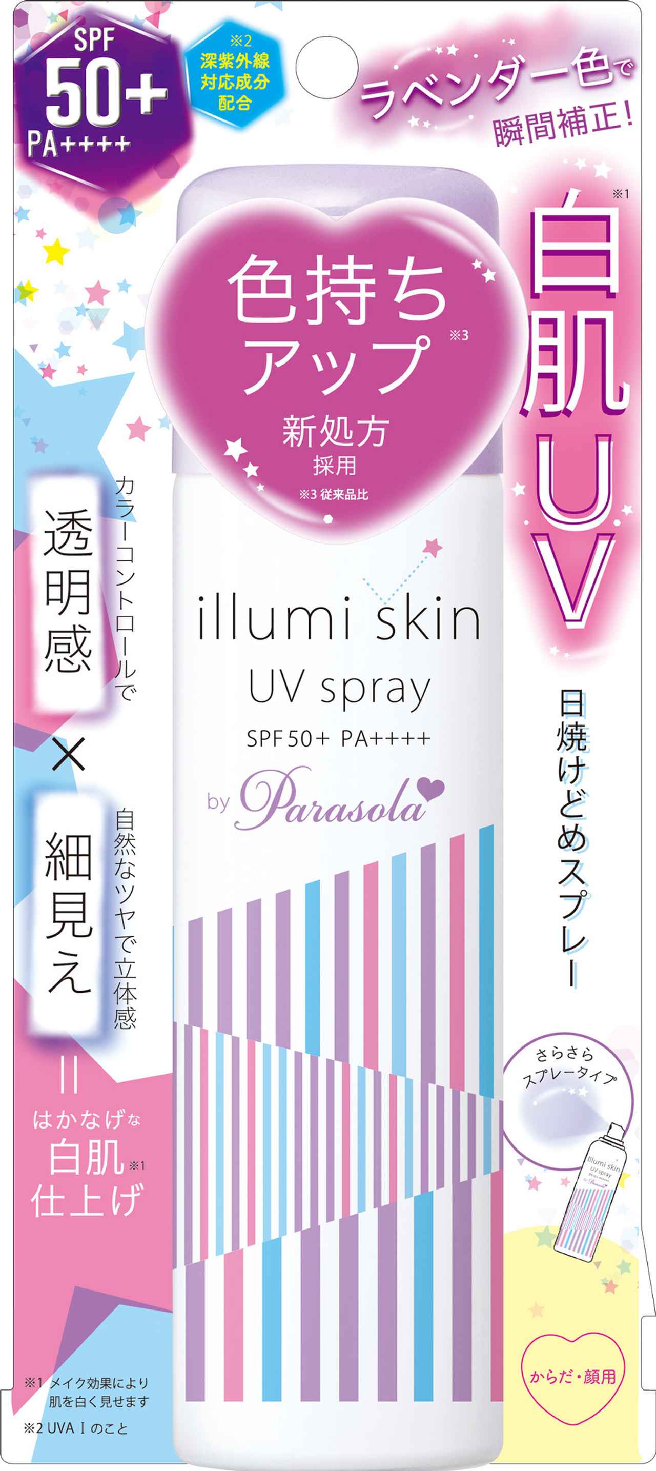 画像2: 女の子をかわいくする日焼け止めブランド「Parasola」から 瞬間白肌UV製品「イルミスキン」リニューアル！