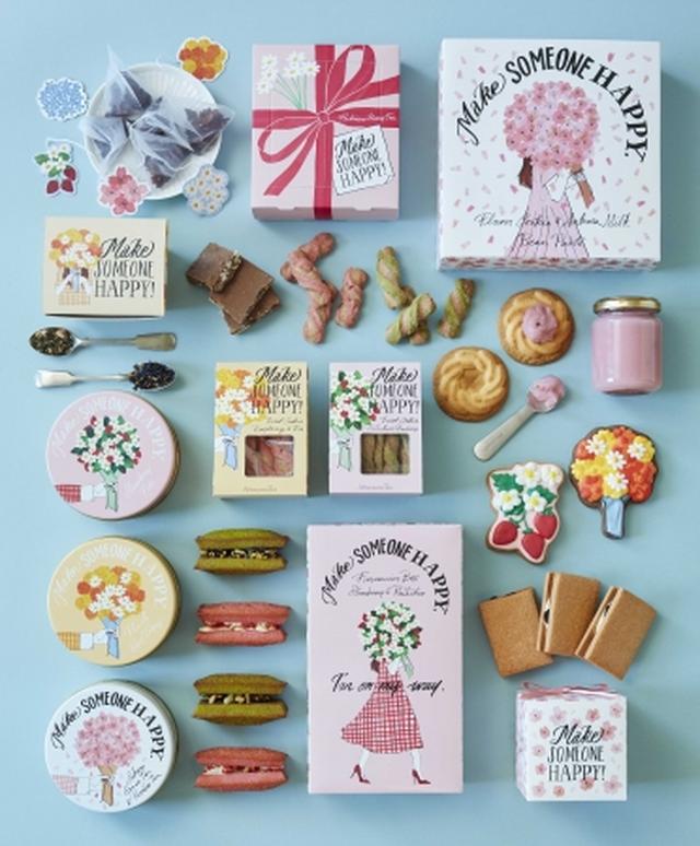 画像2: 【Afternoon Tea】桜やいちごを楽しむ「Sweets & Tea Gift」、お花のブーケや桜を描いた春限定パッケージで新発売