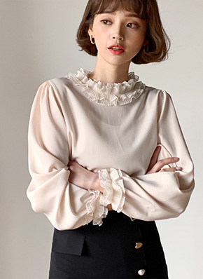 画像: [DHOLIC] バックリボンフリルブラウス・全3色シャツ・ブラウスブラウス・チュニック|レディースファッション通販 DHOLICディーホリック [ファストファッション 水着 ワンピース]