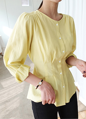 画像: [DHOLIC] バックタイウエストタックブラウス・全4色シャツ・ブラウスブラウス・チュニック|レディースファッション通販 DHOLICディーホリック [ファストファッション 水着 ワンピース]